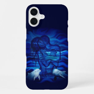 Funda Para iPhone 16 Plus Amor, acto de pasión - pareja con delfín