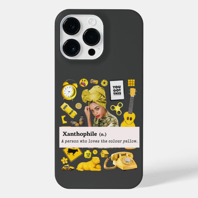 FUNDA PARA iPhone AMOR AMARILLO DEL ELEMENTO AMARILLO XANTÓFILO (Reverso)
