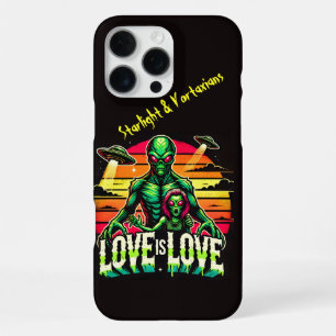 Funda Para iPhone 16 Pro Max Amor Cósmico Entre Dos Alienígenas
