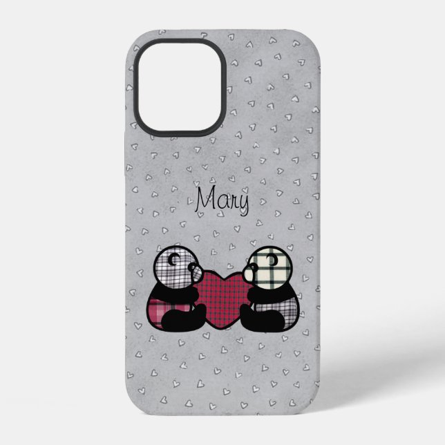 Funda Para iPhone Amor de Panda  (Reverso )