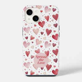 Funda Para iPhone 14 Amor en acuarela - Patrón caprichoso