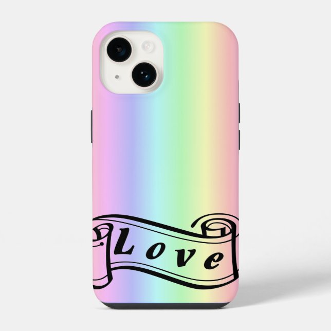 Funda Para iPhone Amor en arcoíris (Reverso )