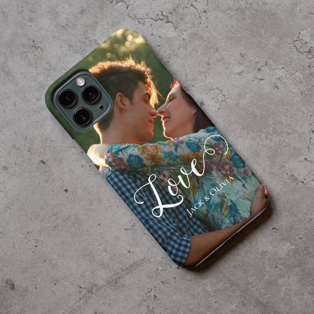 Funda Para iPhone Amor en escritura elegante | Foto personalizada (Subido por el creador)