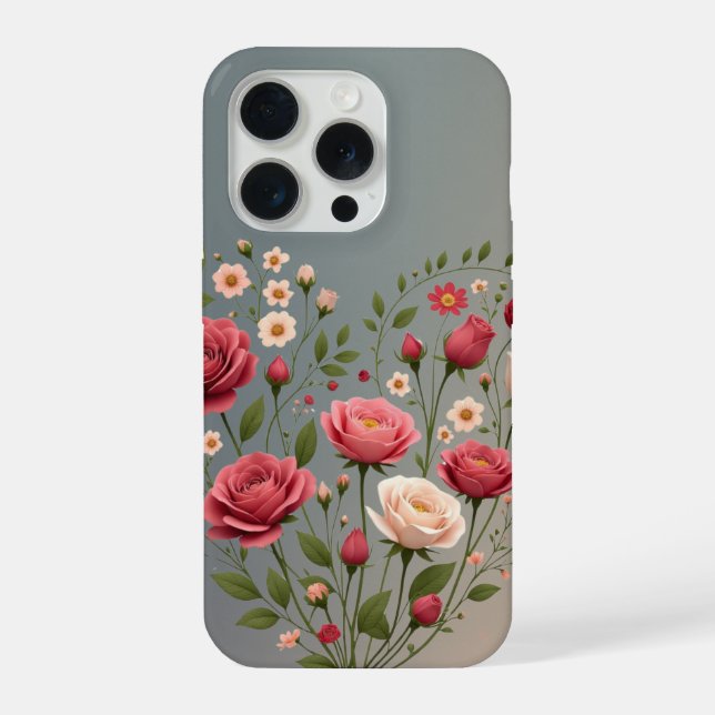 Funda Para iPhone Amor en Flor (Reverso )