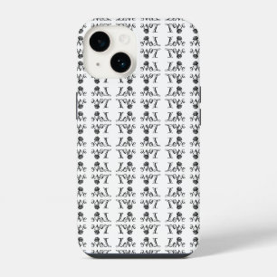 Funda Para iPhone 14 Amor en Flor: Tipografía con una Rosa Incorporada