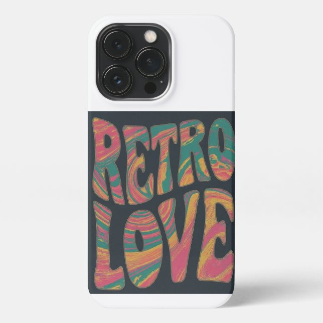 Funda Para iPhone Amor retro (Reverso)