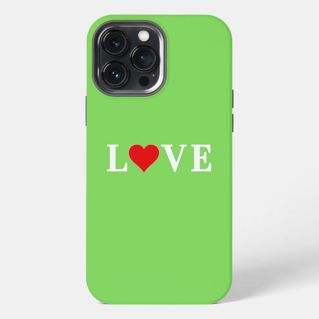 Funda Para iPhone Amor Verde Lima Moderno (Reverso )