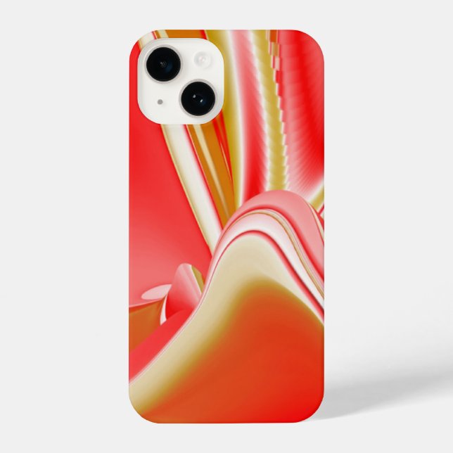 Funda Para iPhone Amor y Oro Arte de Arcoíris Abstracto 3D (Reverso )