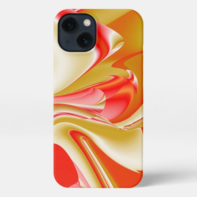 Funda Para iPhone Amor y Oro Arte de Arcoíris Abstracto 3D (Reverso )
