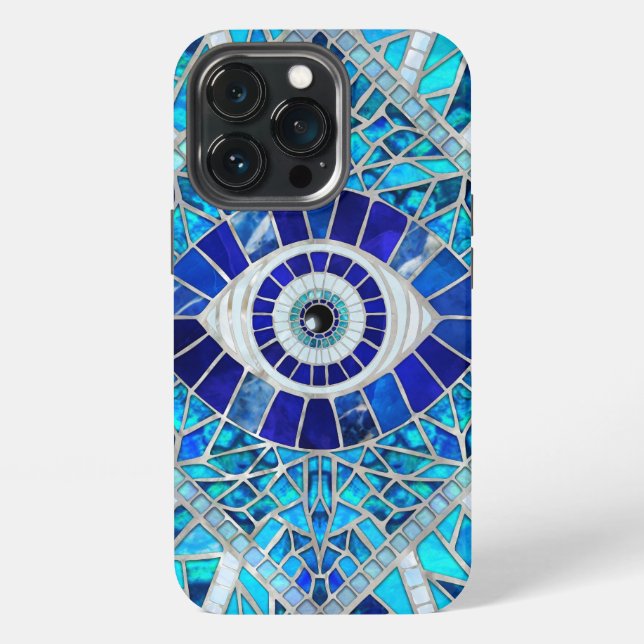 Funda Para iPhone Amuleto de Ojo Maligno Arte en Mosaico (Reverso )