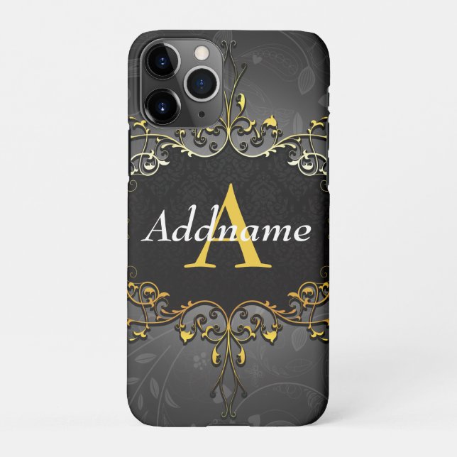 Funda Para iPhone Añadir su nombre e inicial (Reverso)