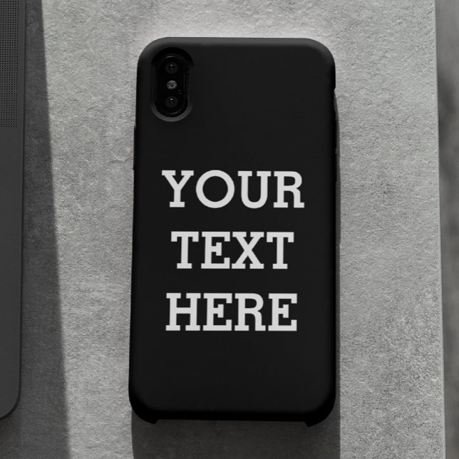 Funda Para iPhone Añadir su propio texto Personalizado aquí negro y  (Subido por el creador)