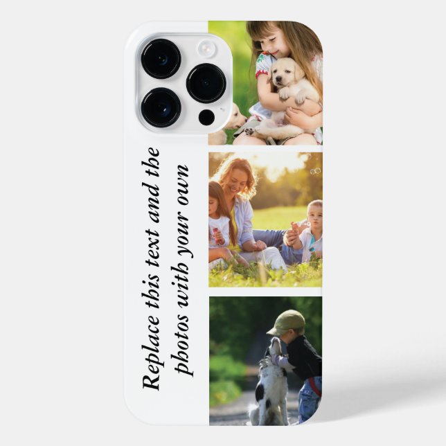 Funda Para iPhone Añadir su propio texto y fotos (Reverso)