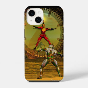 Funda Para iPhone 14 ANDROID XENIA CONOCE A CYBORG TITAN Ciencia Ficció