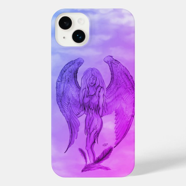 Funda Para iPhone Ángel al estilo tatuaje (Reverso )