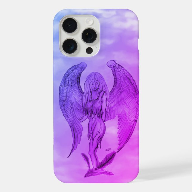 Funda Para iPhone Ángel al estilo tatuaje (Reverso )