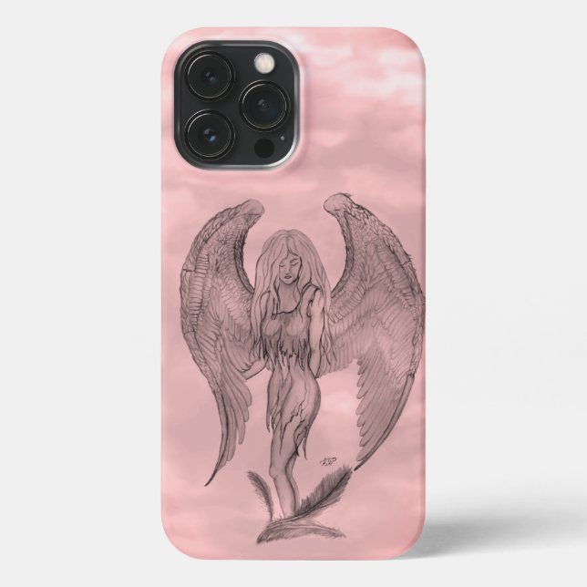 Funda Para iPhone Ángel al estilo tatuaje (Reverso )