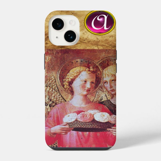 FUNDA PARA iPhone ANGEL CON ROSAS MONOGRAM (Reverso )