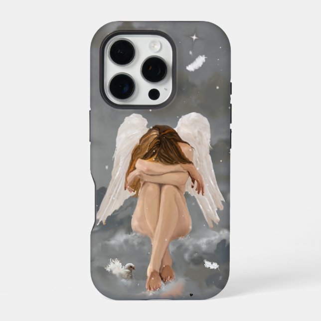 Funda Para iPhone Ángel descansando  (Reverso )