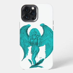 Funda Para iPhone 13 Pro Max Ángel, Dibujo a Lápiz