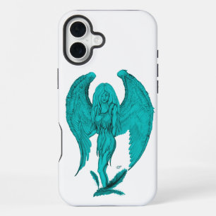 Funda Para iPhone 16 Plus Ángel, Dibujo a Lápiz