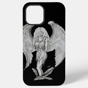Funda Para iPhone 12 Pro Max Ángel - Diseño en blanco y negro