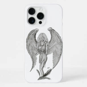Funda Para iPhone 16 Pro Max Ángel - Diseño en Blanco y Negro