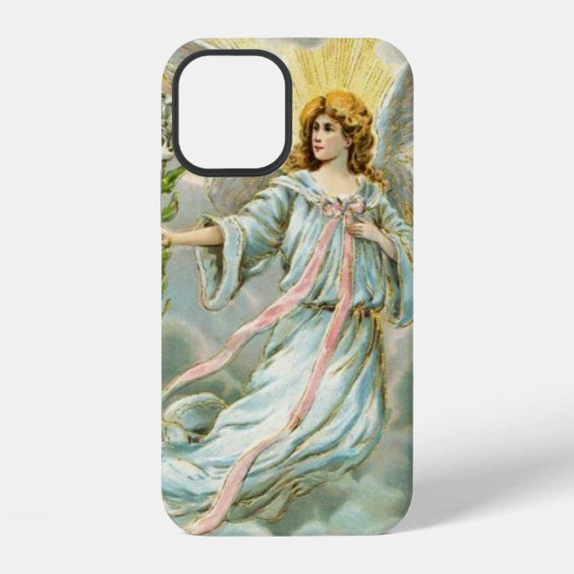 Funda Para iPhone Ángel en azul (Reverso )
