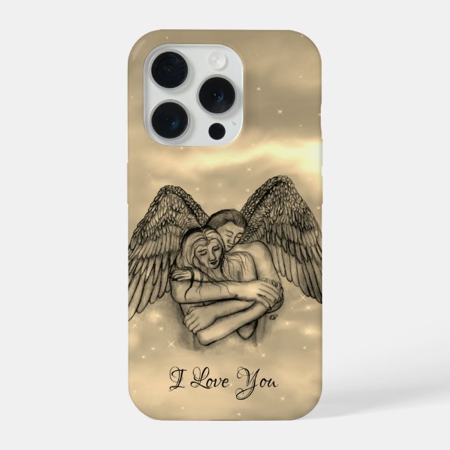 Funda Para iPhone Angel Eros en el amor, te amo (Reverso )