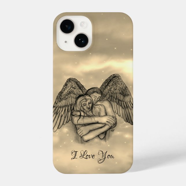 Funda Para iPhone Angel Eros en el amor, te amo (Reverso )
