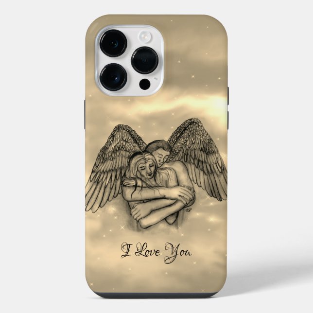 Funda Para iPhone Ángel Eros enamorado, te amo (Reverso )