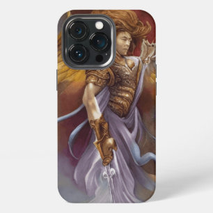 Funda Para iPhone 13 Pro Ángel guerrero de protección en lavanda acuarela