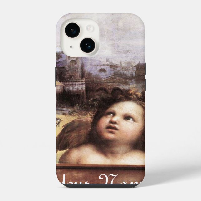 Funda Para iPhone ÁNGEL, Querubín Alado (Reverso )