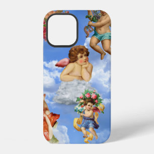 Funda Para iPhone 12 ángel querubín nubes antiguo celestial victoriano