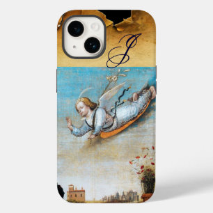 Funda Para iPhone 14 ÁNGELES DE LA ANUNCIACIÓN MONOGRAMA ,Pergamino mar