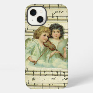 Ángeles de Navidad Victorianos Violín y Partitura