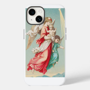 Funda Para iPhone 14 Ángeles Guardianes Llevando a un Niño Arte Etéreo