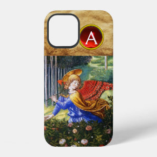Funda Para iPhone 12 Ángeles recogiendo flores en un paisaje celestial