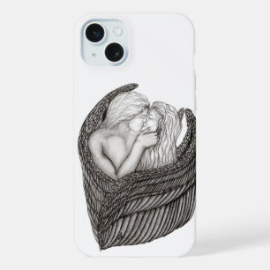 Angels Kissing , diseño en blanco y negro