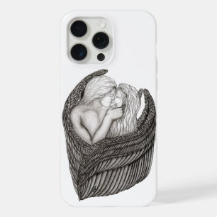 Angels Kissing , diseño en blanco y negro