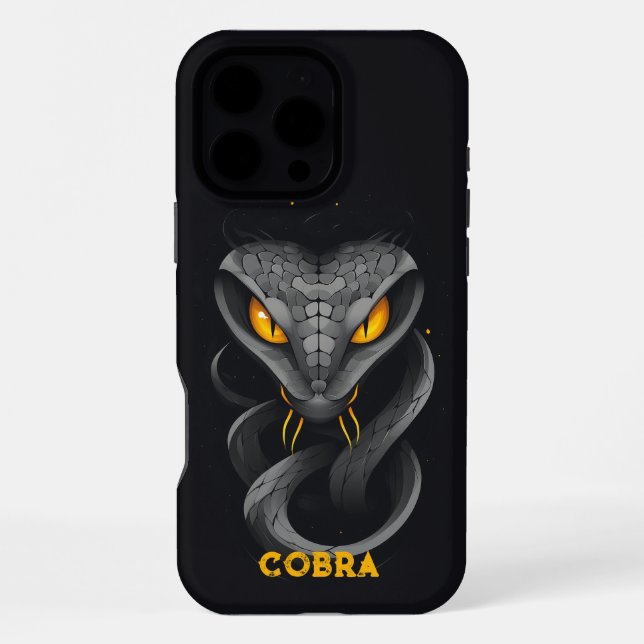 Funda Para iPhone Angry Cobra Black (Reverso )