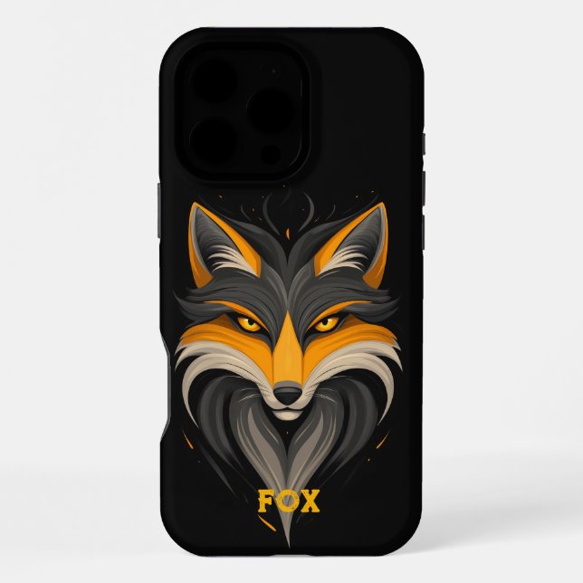 Funda Para iPhone Angry Fox Black (Reverso )