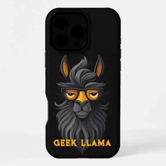 Funda Para iPhone Angry Geek Llama Black (Reverso )