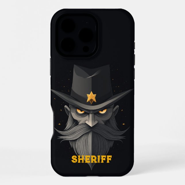 Funda Para iPhone Angry Sheriff Black (Reverso )