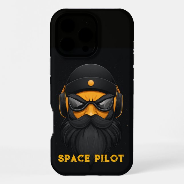 Funda Para iPhone Angry Space Pilot Black (Reverso )