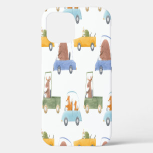 Funda Para iPhone 12 Animales bebés: patrón de acuarela dibujado a mano