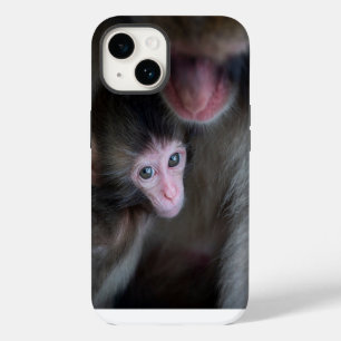 Funda Para iPhone 14 Animales de bebé más afectados Bebé Macaque Mono