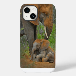 Funda Para iPhone 14 Animales de bebé más afectados Mama Elephant & B