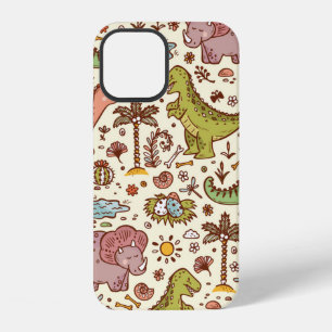 Funda Para iPhone 12 Animales extintos. Reptiles prehistóricos. Dibujos