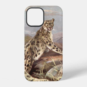 Funda Para iPhone 12 Animales Salvajes Vintage, Leopardo de las Nieves 